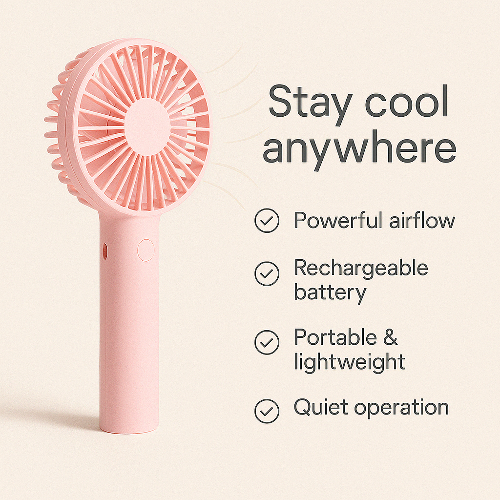 ZENTRO™-Portable Handheld Mini Rechargeable Fan
